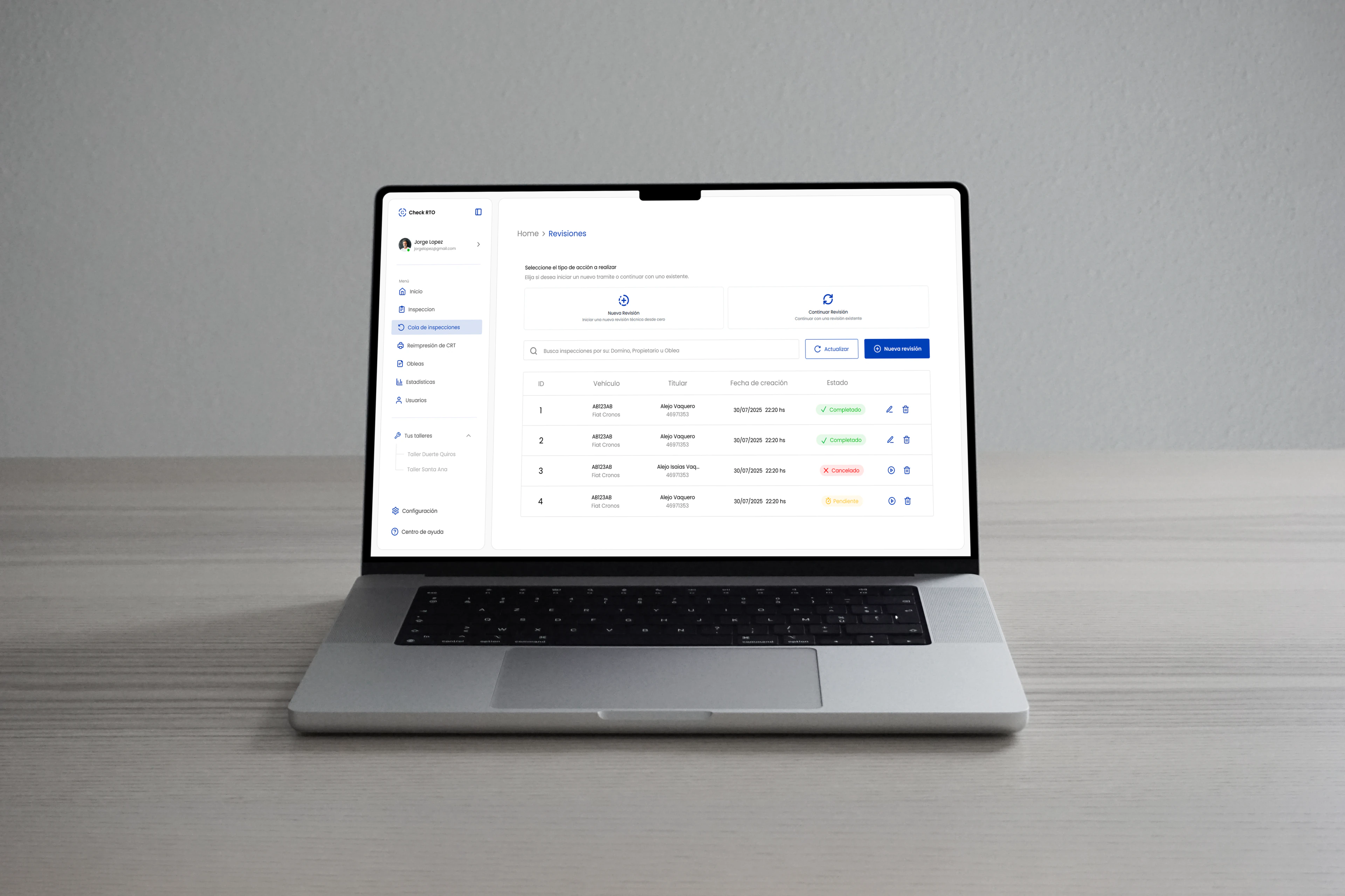 CheckRTO — Web Development, screen 3