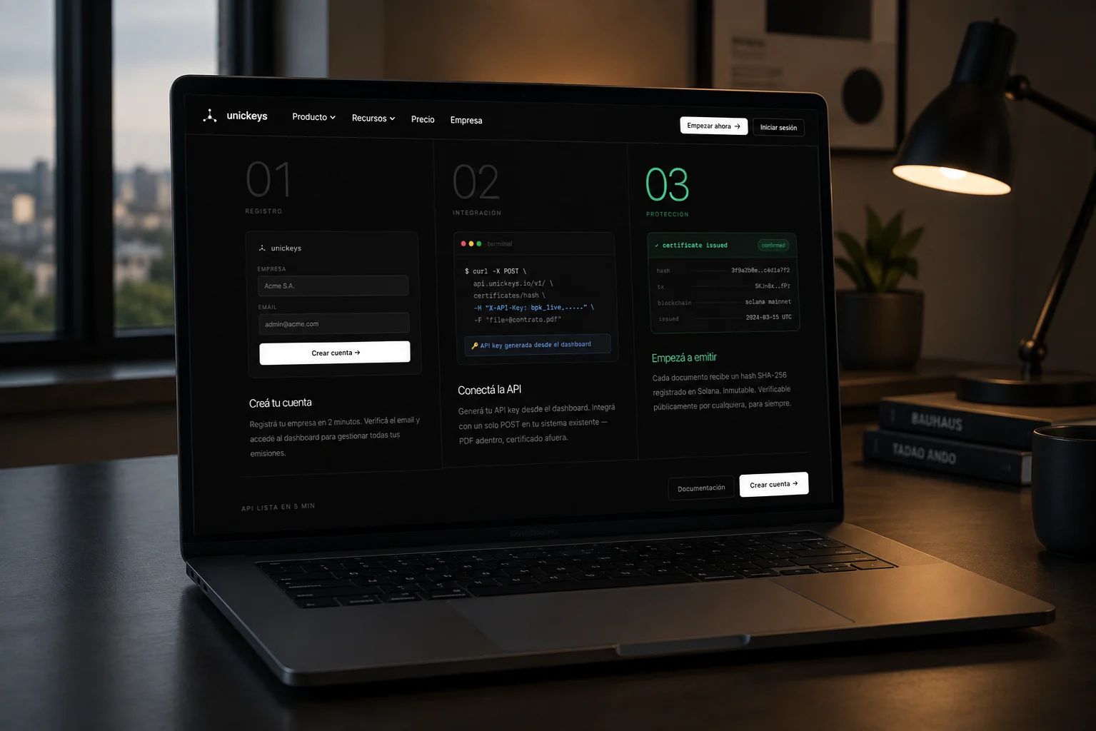 Unickeys — Product Design & Development, screen 1
